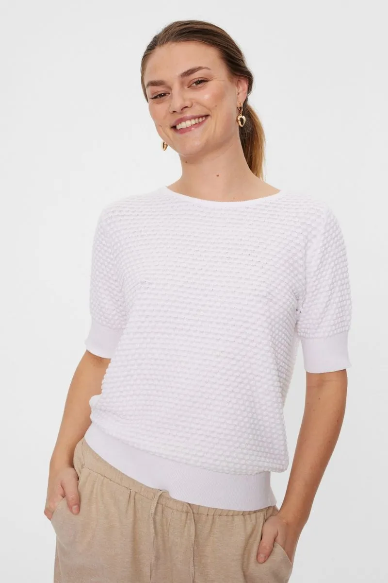 Dodo Pu Dottie Ss | Brilliant White | Strik fra Freequent