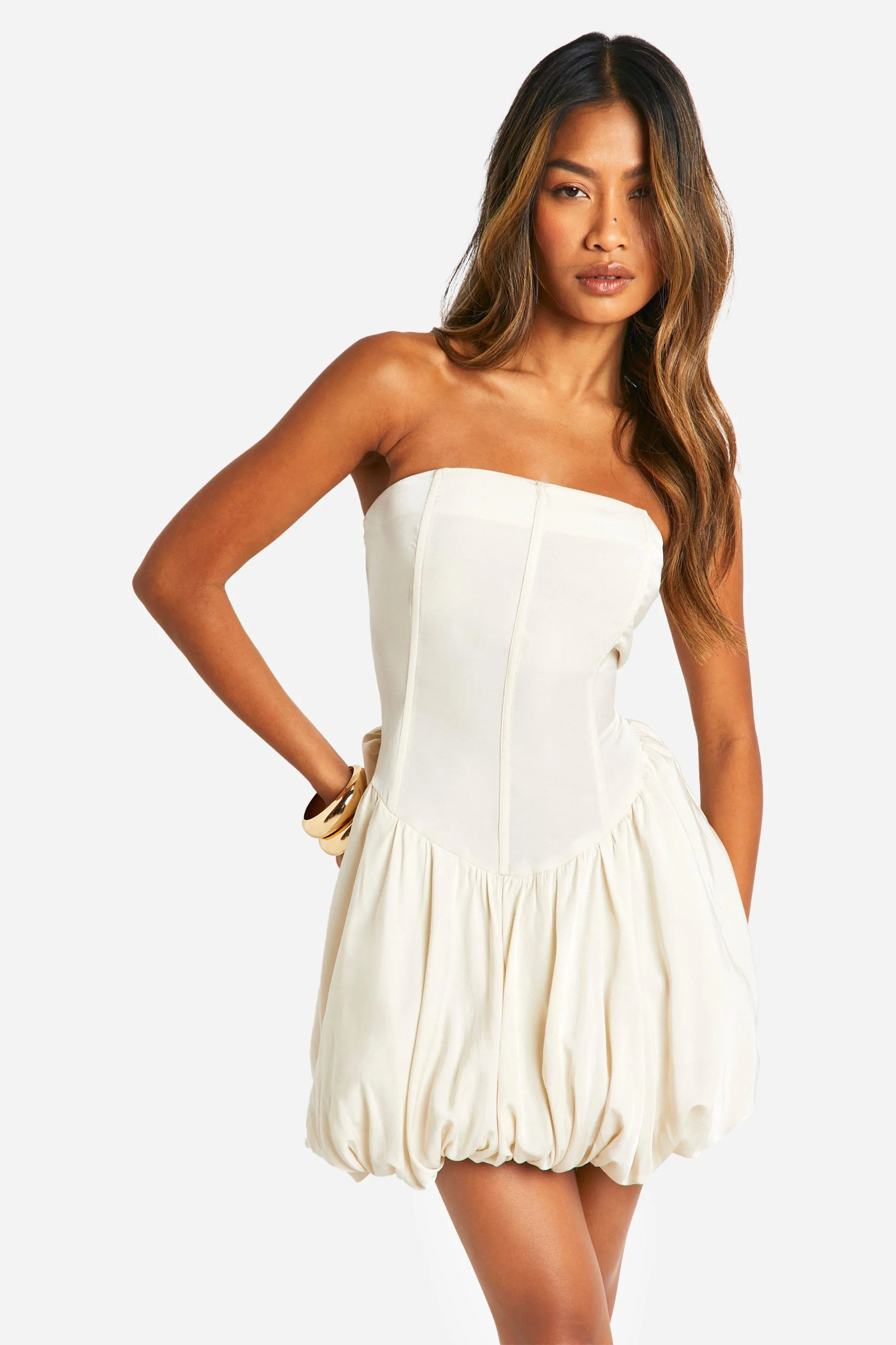 Dresses | Drop Waist Puffball Mini Dress | boohoo