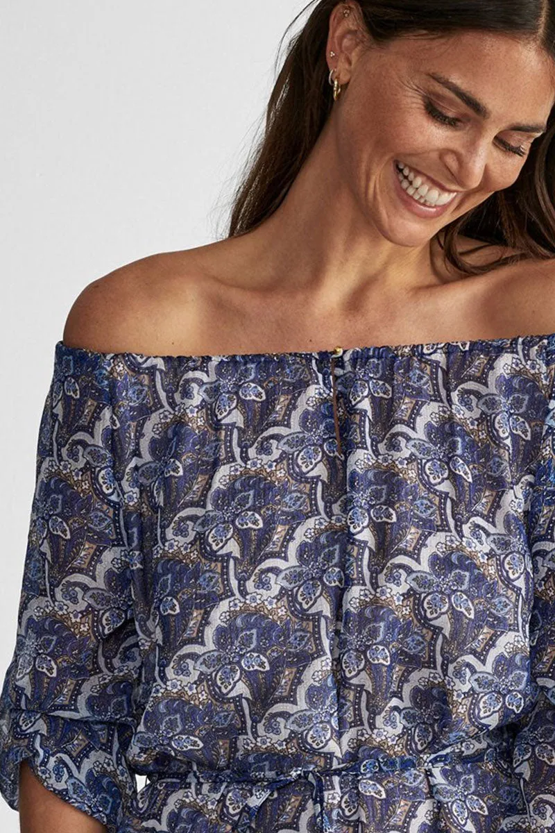 Emily Blouse |Bl |Off the shoulder bluse i paisley print fra Freequent