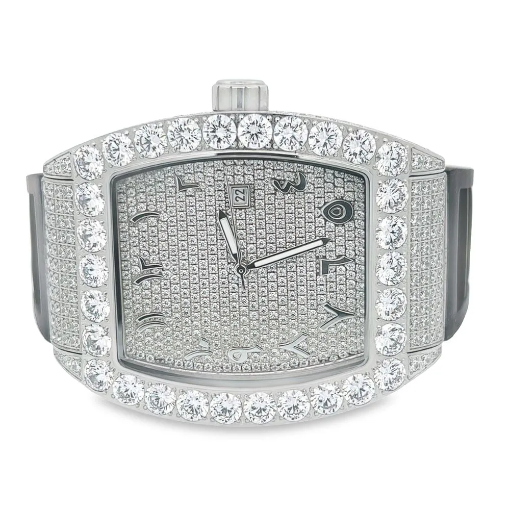 Emperor Rubber Strap VVS Moissanite Iced Out Watch