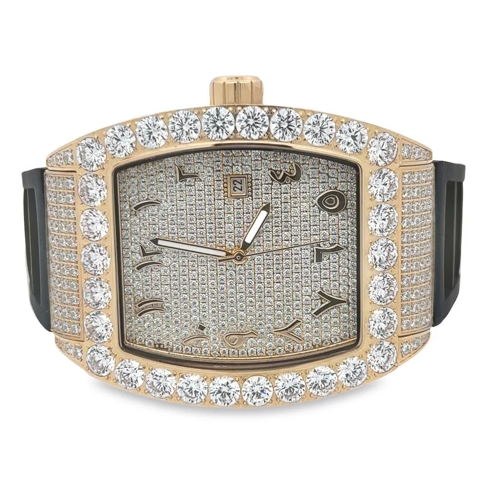 Emperor Rubber Strap VVS Moissanite Iced Out Watch