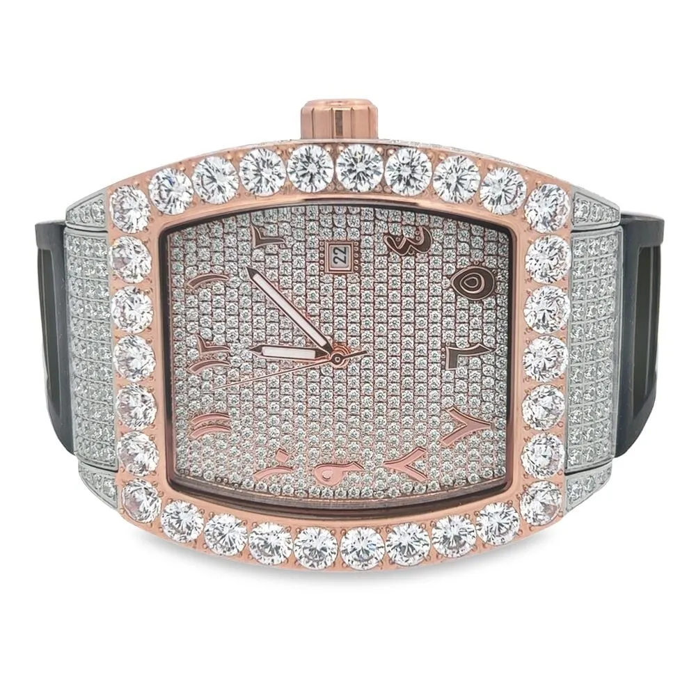 Emperor Rubber Strap VVS Moissanite Iced Out Watch