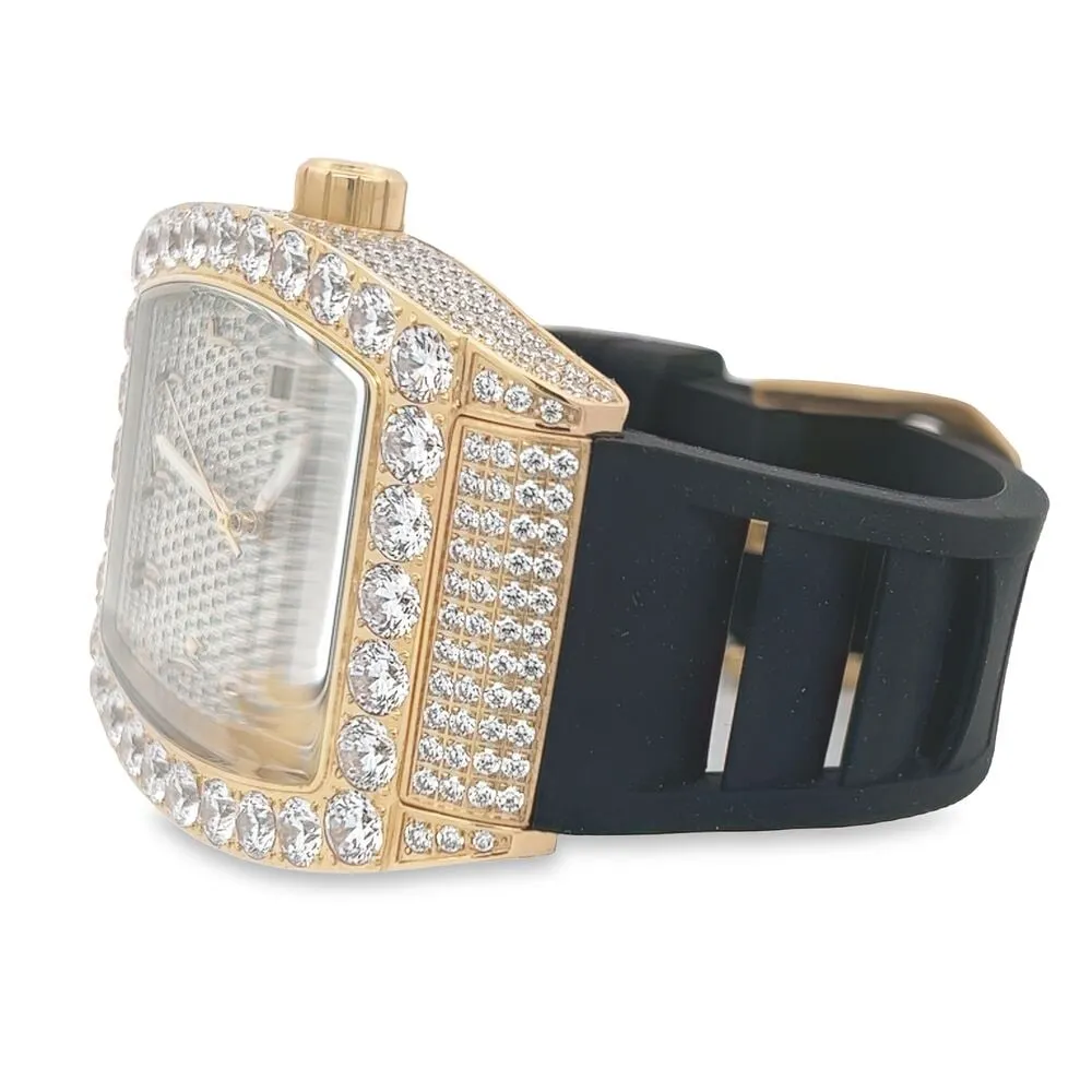 Emperor Rubber Strap VVS Moissanite Iced Out Watch