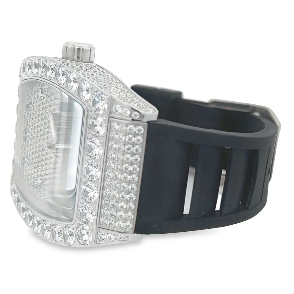 Emperor Rubber Strap VVS Moissanite Iced Out Watch