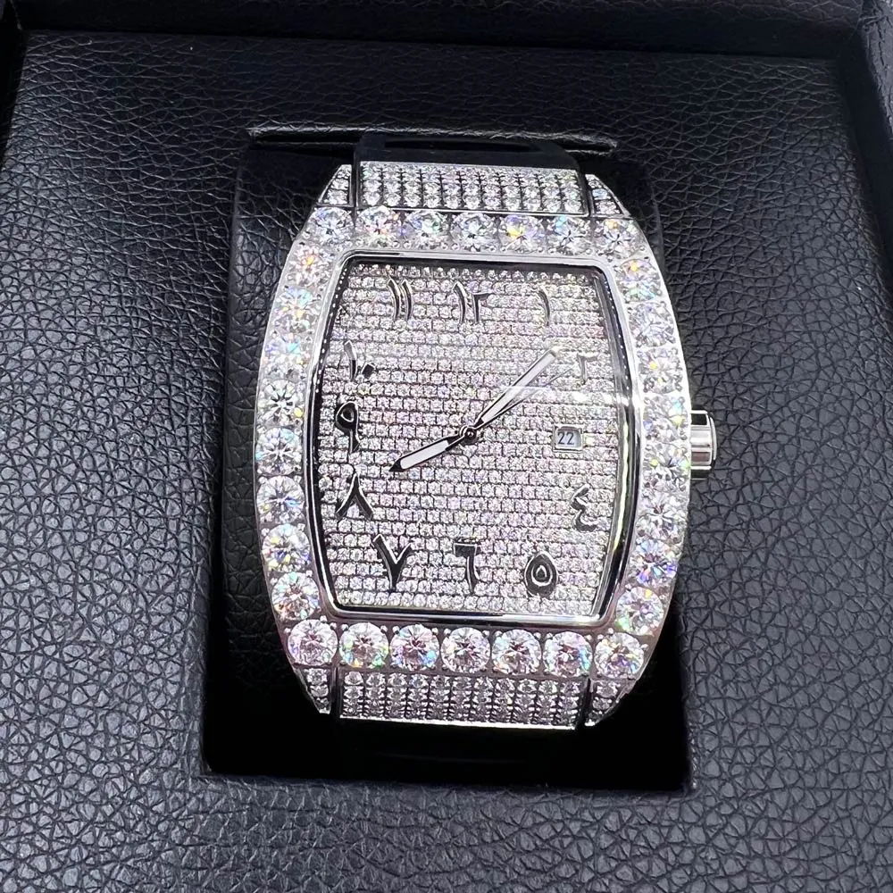 Emperor Rubber Strap VVS Moissanite Iced Out Watch