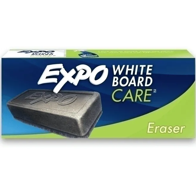 EXPO Whiteboard Eraser Rubber Block Box 12 Glass Porcelain Melamine