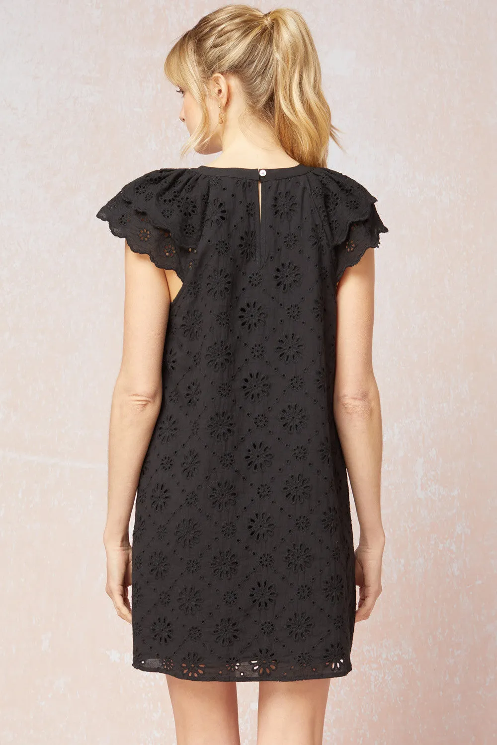 Eyelet Ruffle Dress