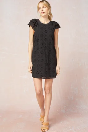 Eyelet Ruffle Dress