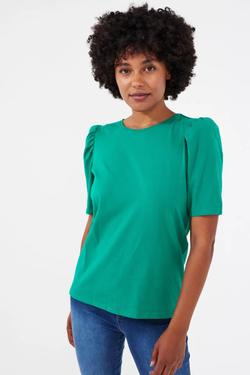 Fenja Tee Puff | Pepper Green | T-Shirt fra Freequent