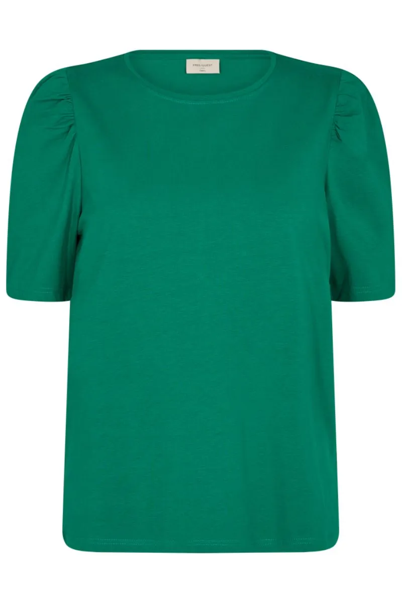 Fenja Tee Puff | Pepper Green | T-Shirt fra Freequent