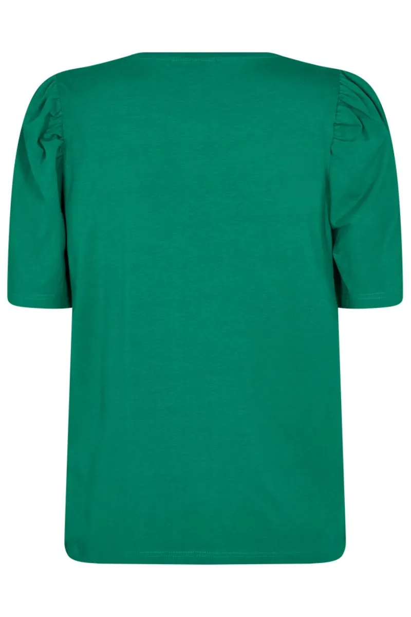 Fenja Tee Puff | Pepper Green | T-Shirt fra Freequent