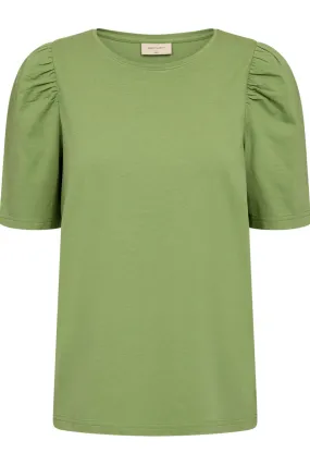 Fenja Tee Puff | Piquant Green | T-Shirt fra Freequent