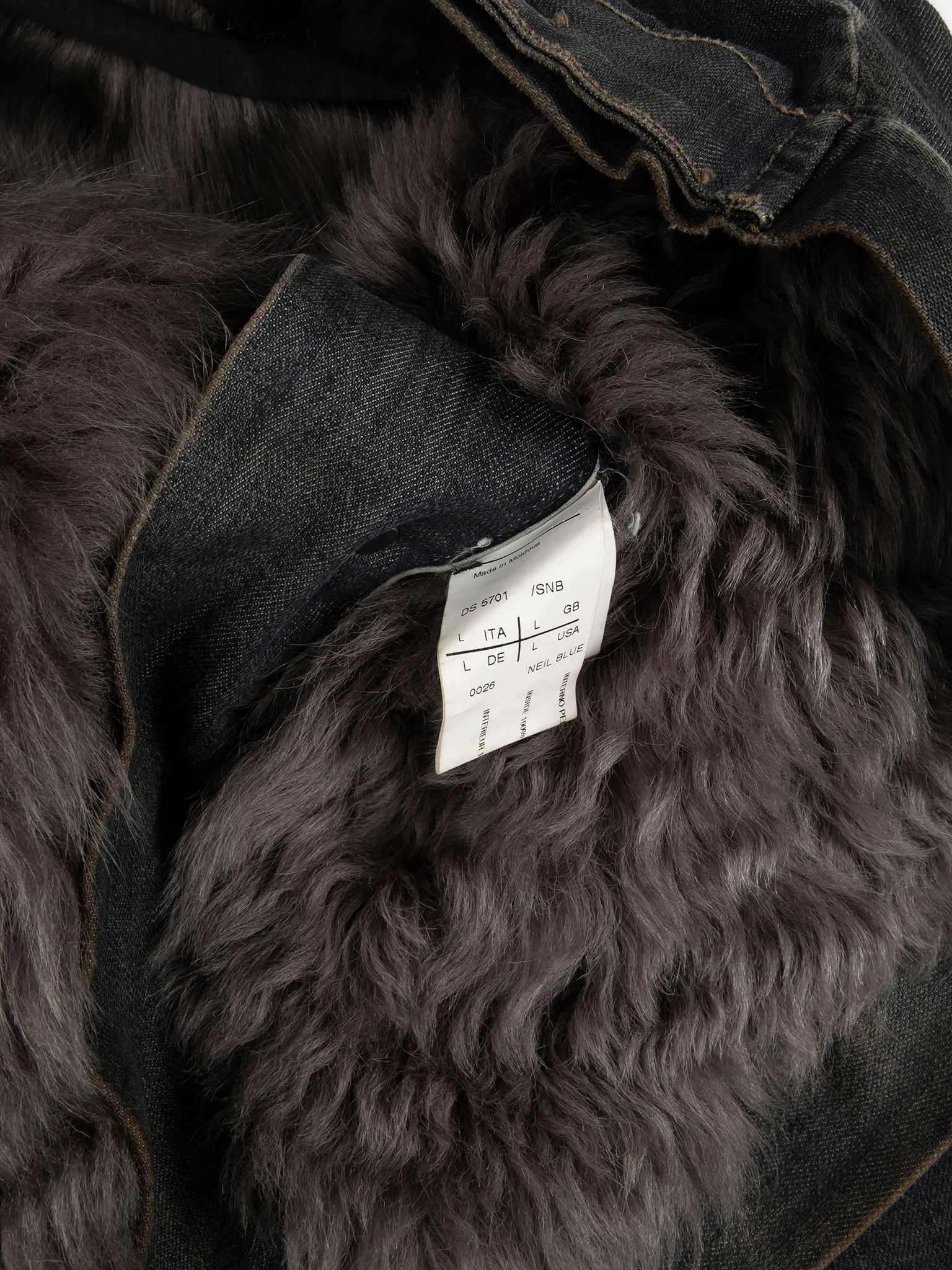 Fur-lined Denim Vest