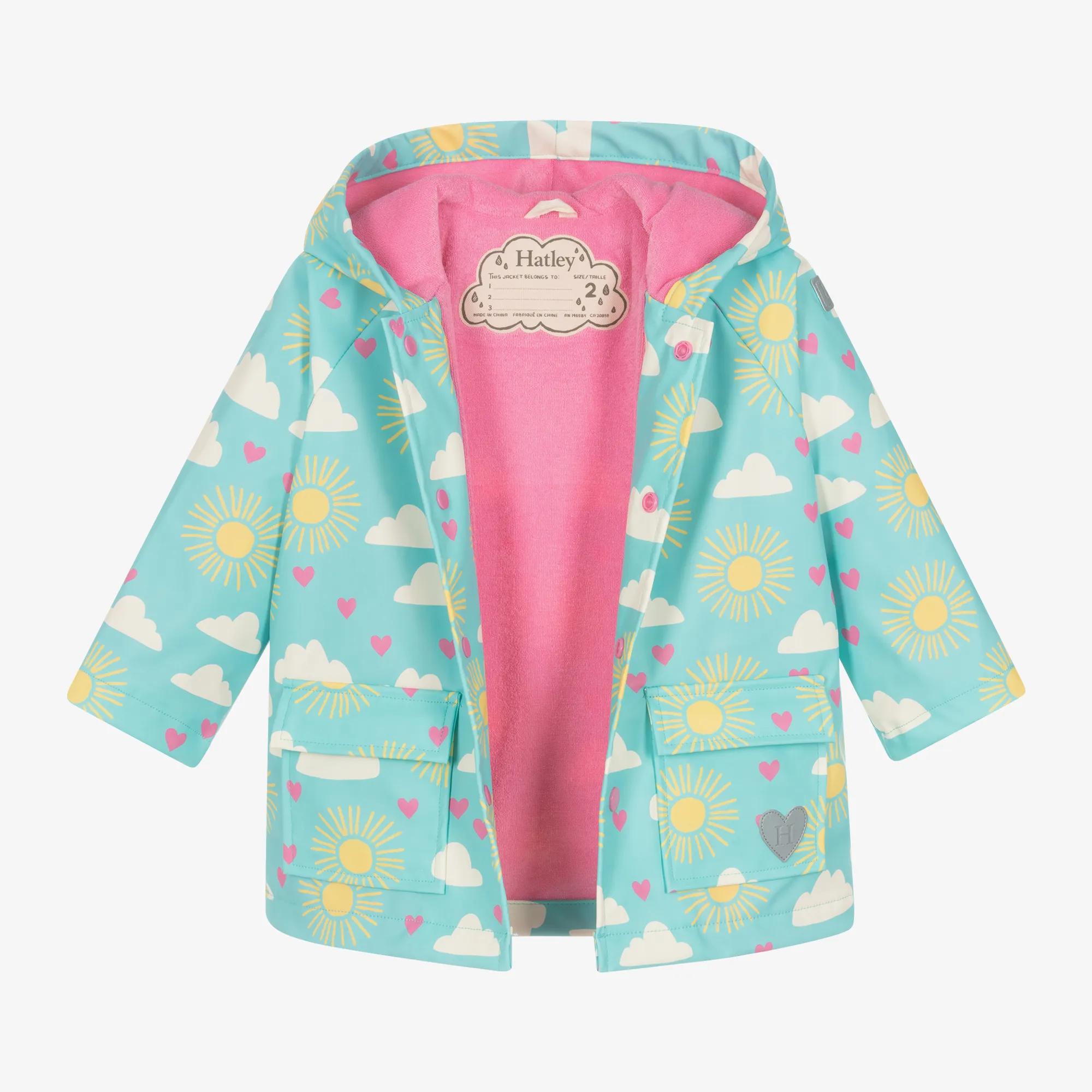 Girls Blue Sunshine Raincoat