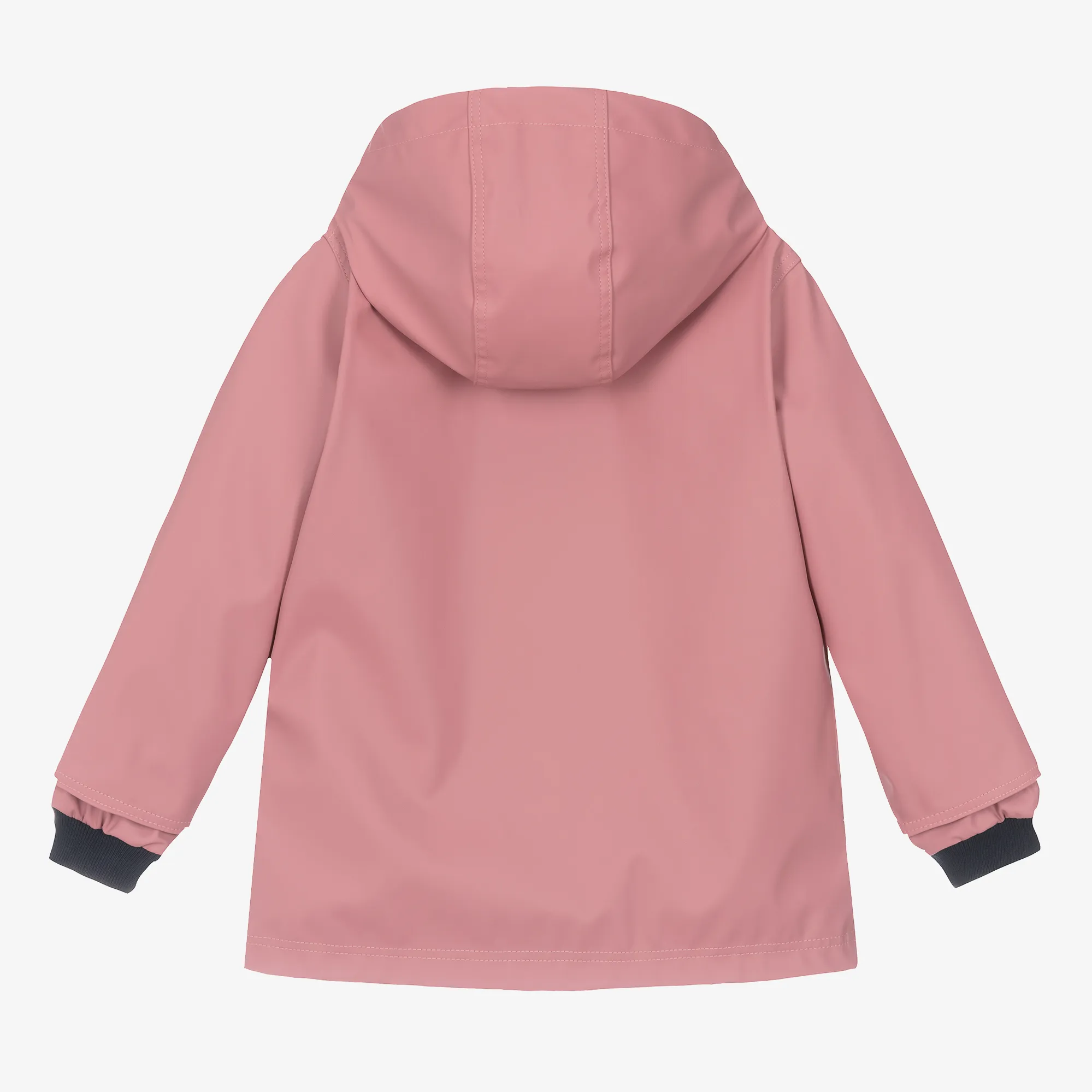 Girls Pink Hooded Raincoat