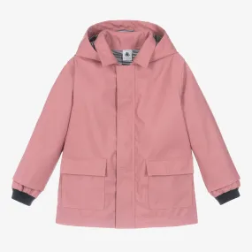 Girls Pink Hooded Raincoat