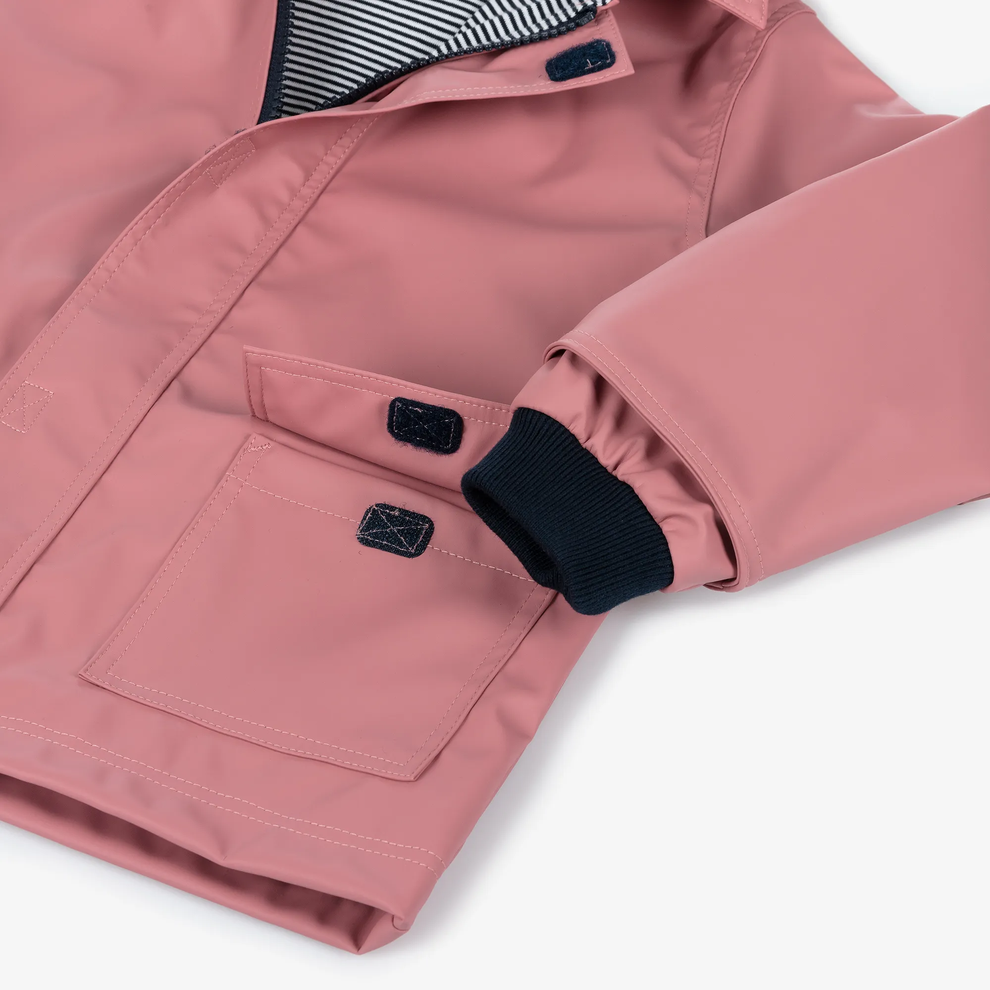 Girls Pink Hooded Raincoat