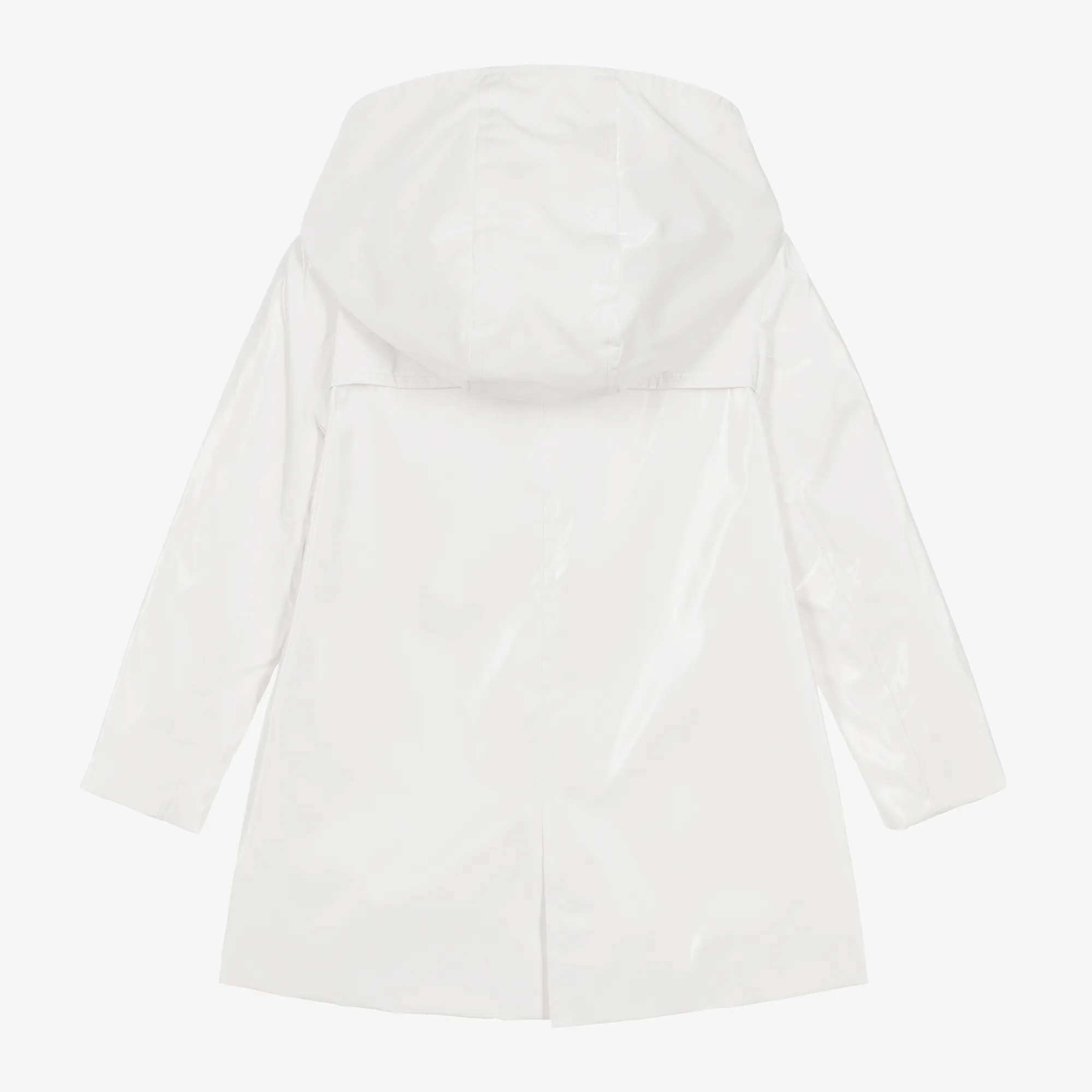 Girls White Logo Raincoat