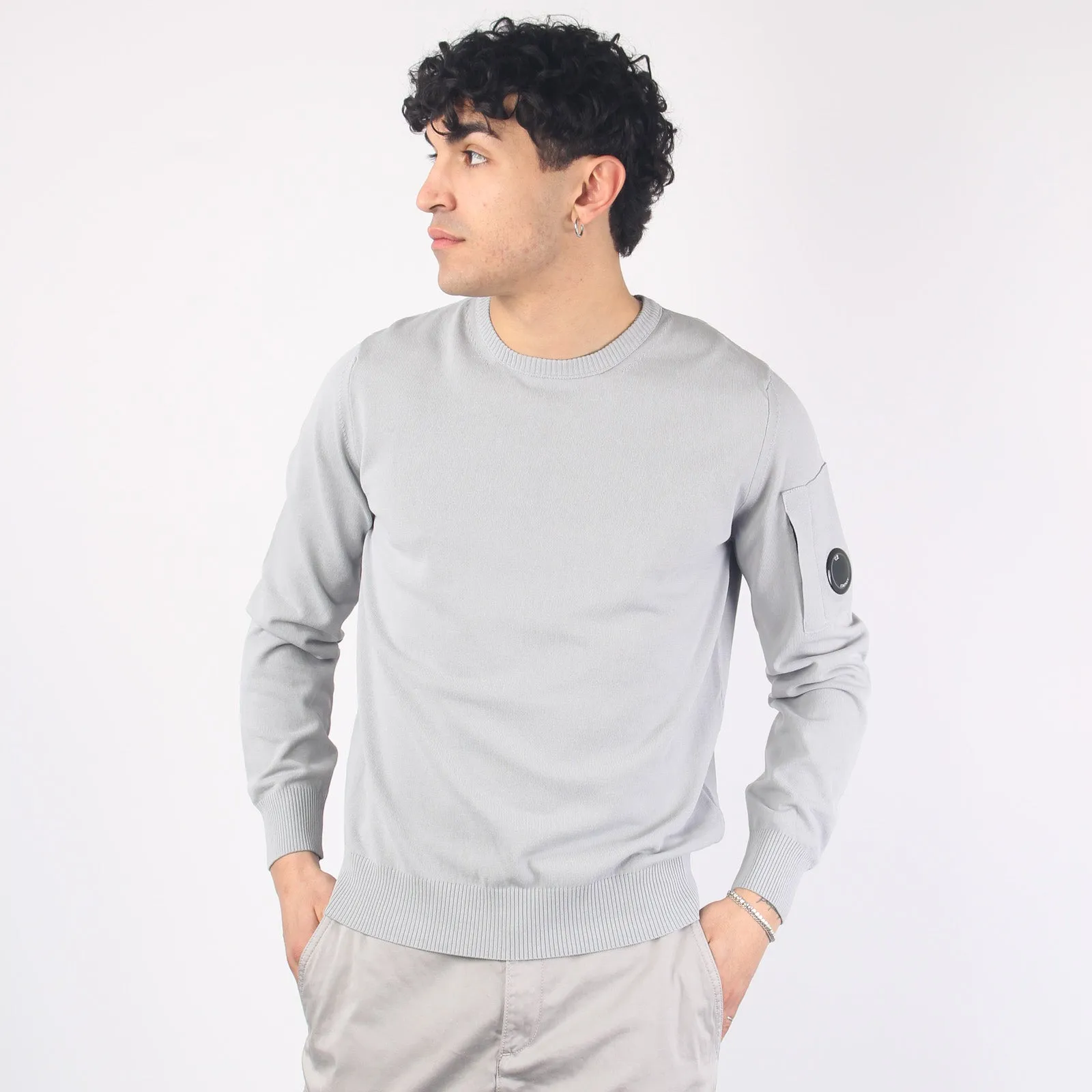 Girocollo Crepe Cotone Drizzle Grey