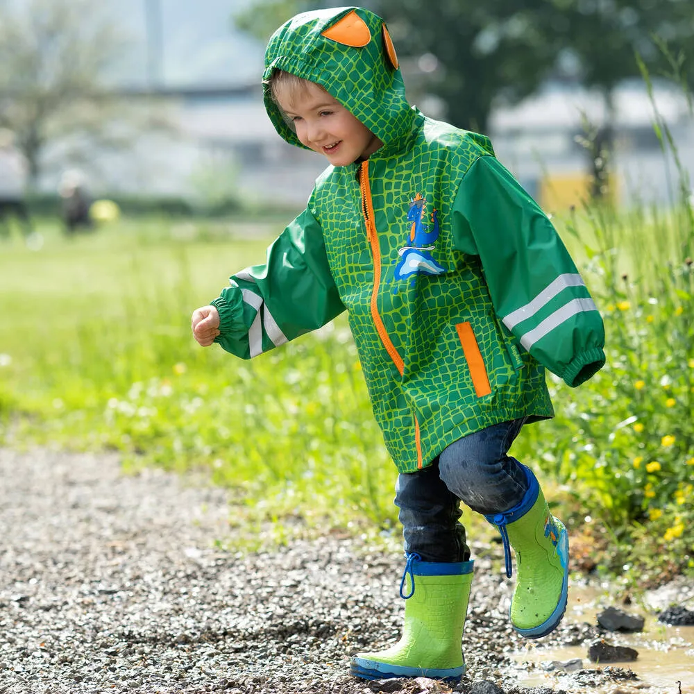 Green Dino Raincoat