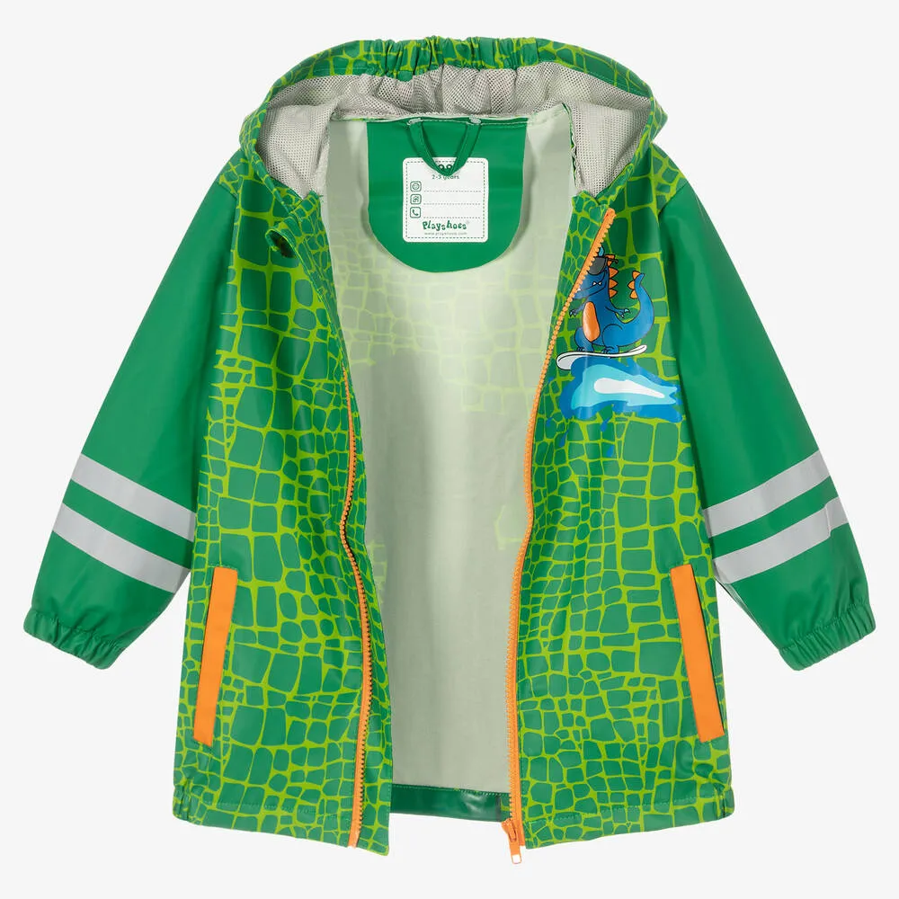 Green Dino Raincoat