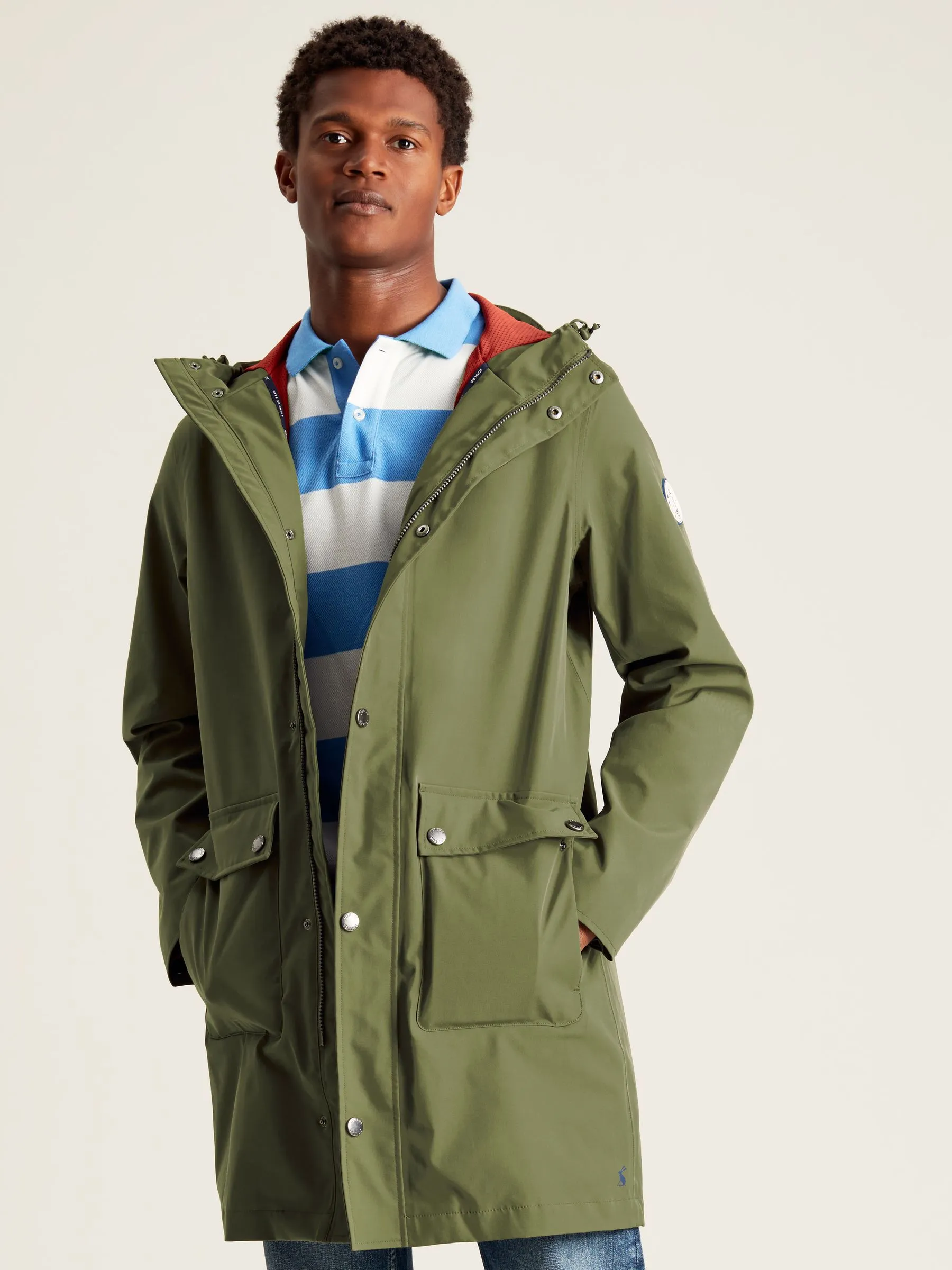 Green Wayland Mid Length Raincoat