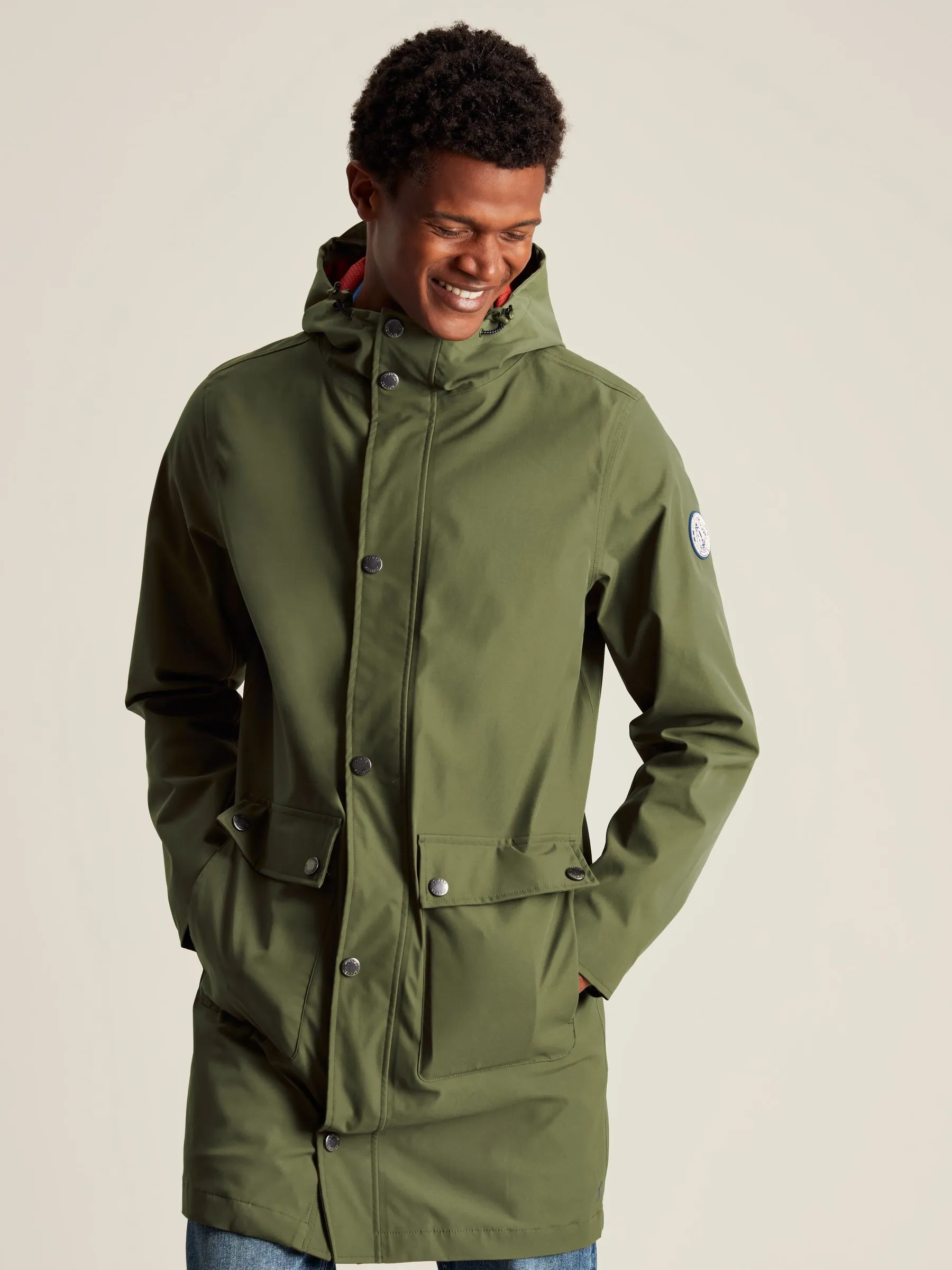 Green Wayland Mid Length Raincoat