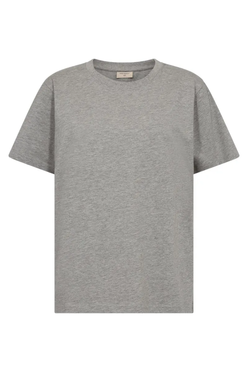 Hanneh Tee | Medium Grey Mlg. | T-shirt fra Freequent