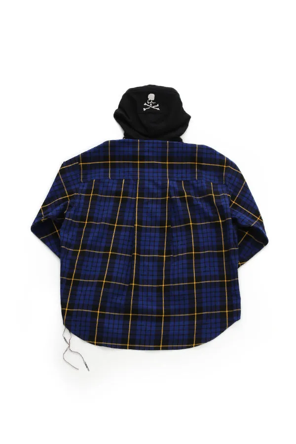 HOODED PLAID SHIRT