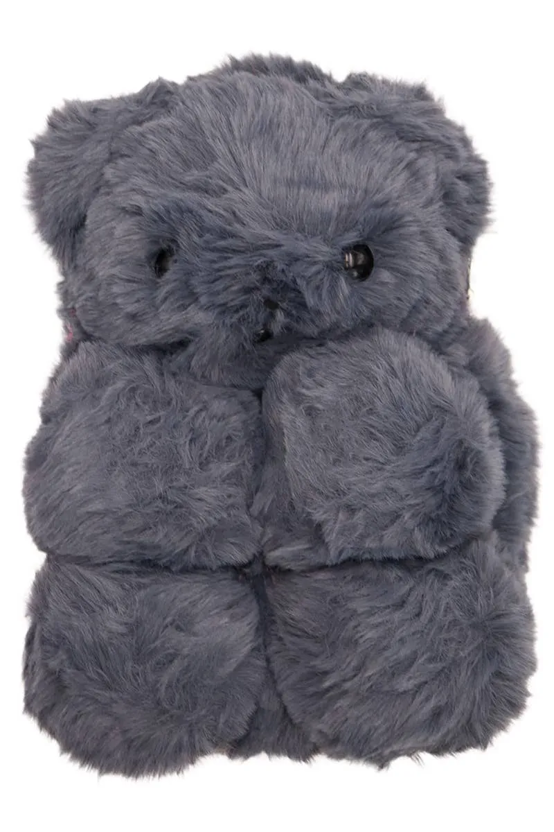 Instant Shipping! Teddy Bear Faux Fur Plush Lined Crossbody Bag