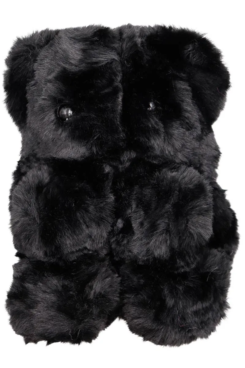 Instant Shipping! Teddy Bear Faux Fur Plush Lined Crossbody Bag