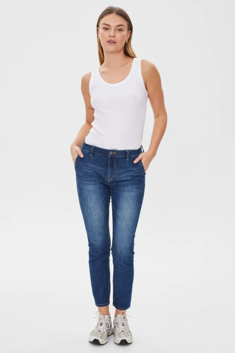 Jane Pant | Medium Blue Denim | Bukser fra Freequent