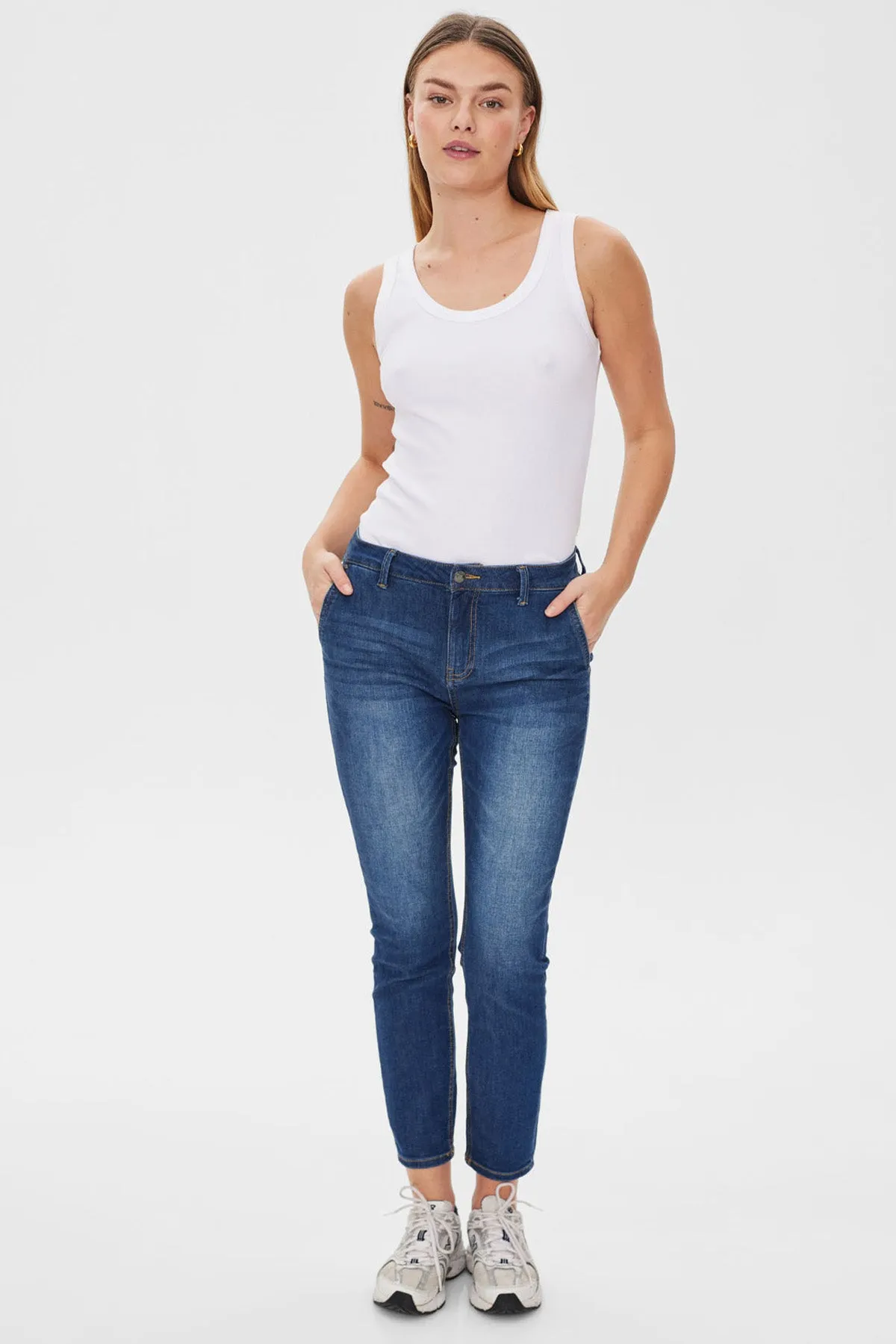 Jane Pant | Medium Blue Denim | Bukser fra Freequent