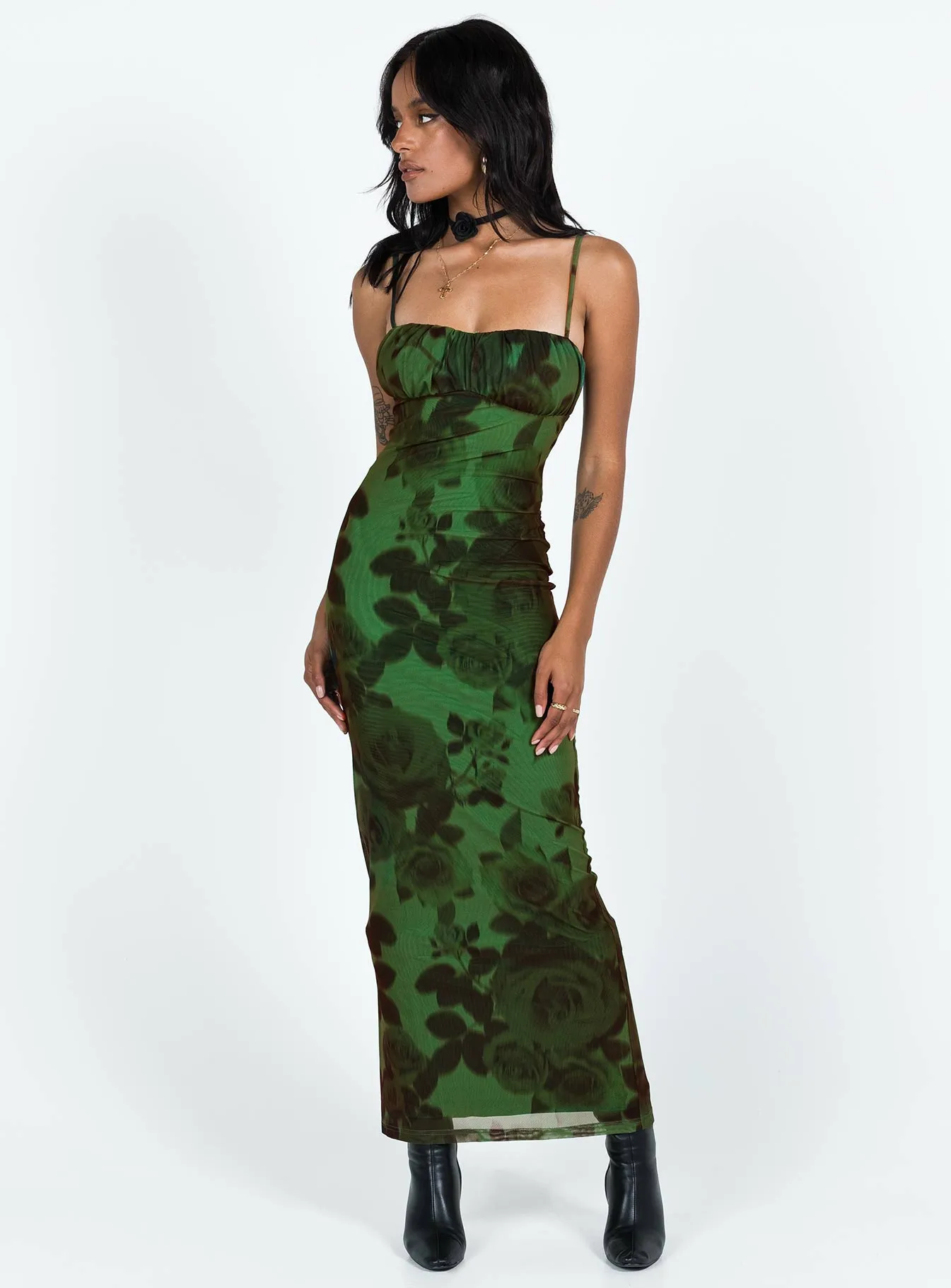 JGR & STN Thorne Maxi Dress Green