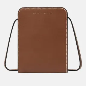 JIGSAW Leather Crossbody Phone Bag - Tan