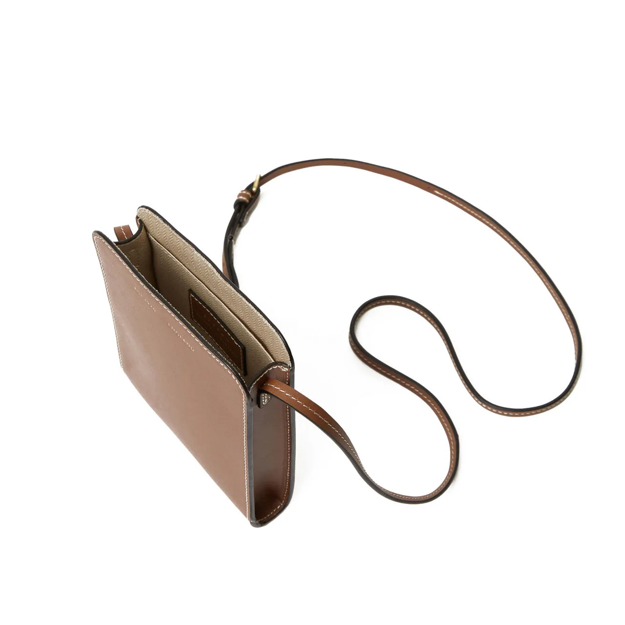 JIGSAW Leather Crossbody Phone Bag - Tan