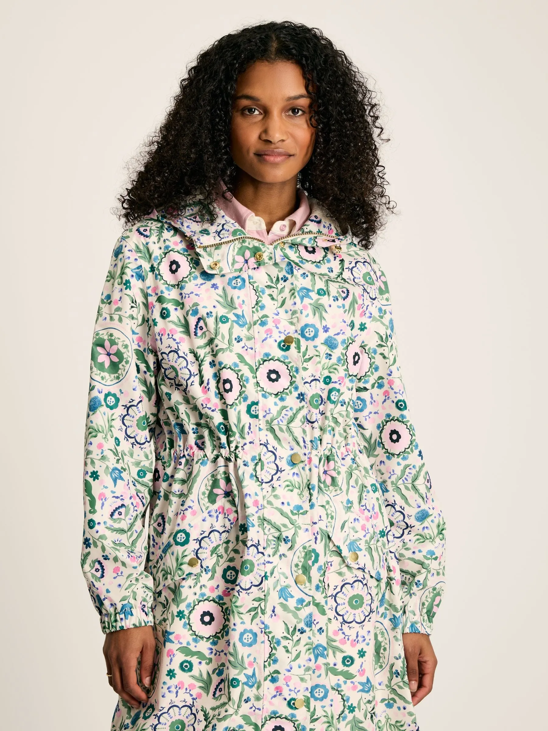 Joules Holkham Waterproof Printed Packable Raincoat