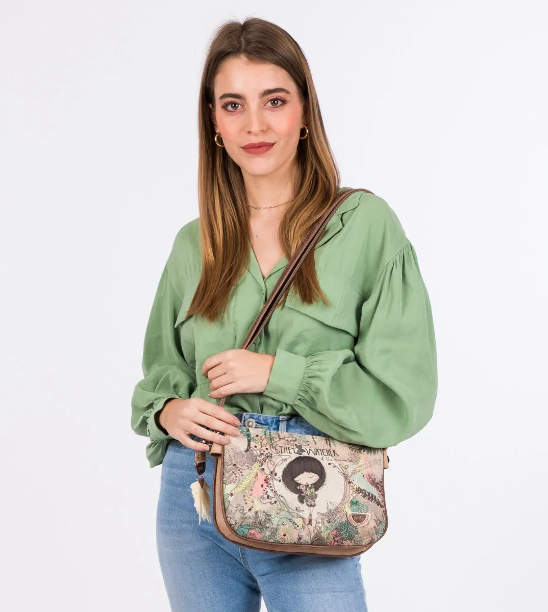 Jungle double compartment crossbody bag