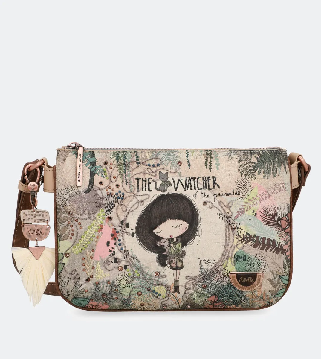 Jungle double compartment crossbody bag