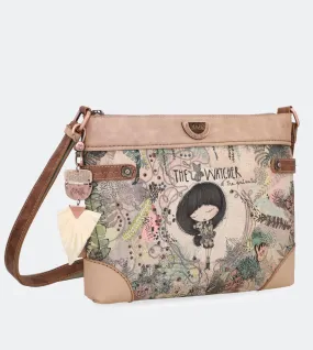 Jungle printed wide crossbody bag