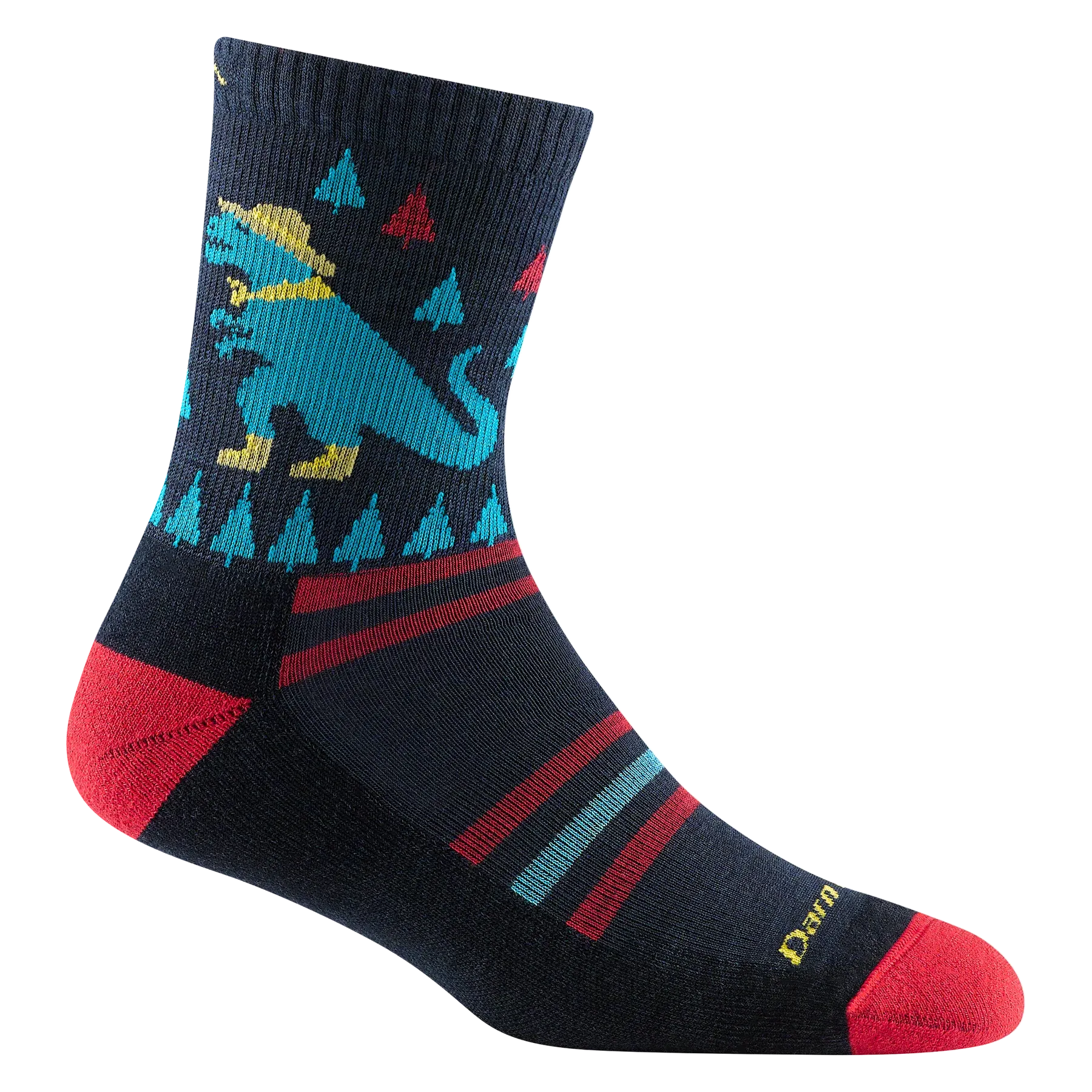 Kids Ty-Ranger-Saurus Micro Crew Lightweight Hiking Sock Color: Eclipse