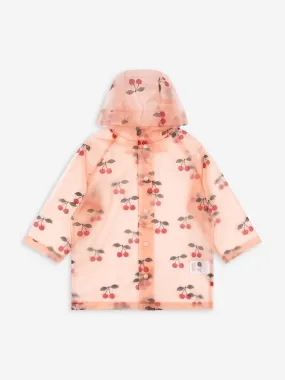 Konges Sljd Girls Cherry Brume Raincoat in Pink