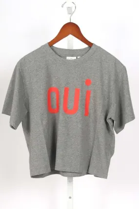 La Carr Tee - Grey Melange/Bright Poppy Oui