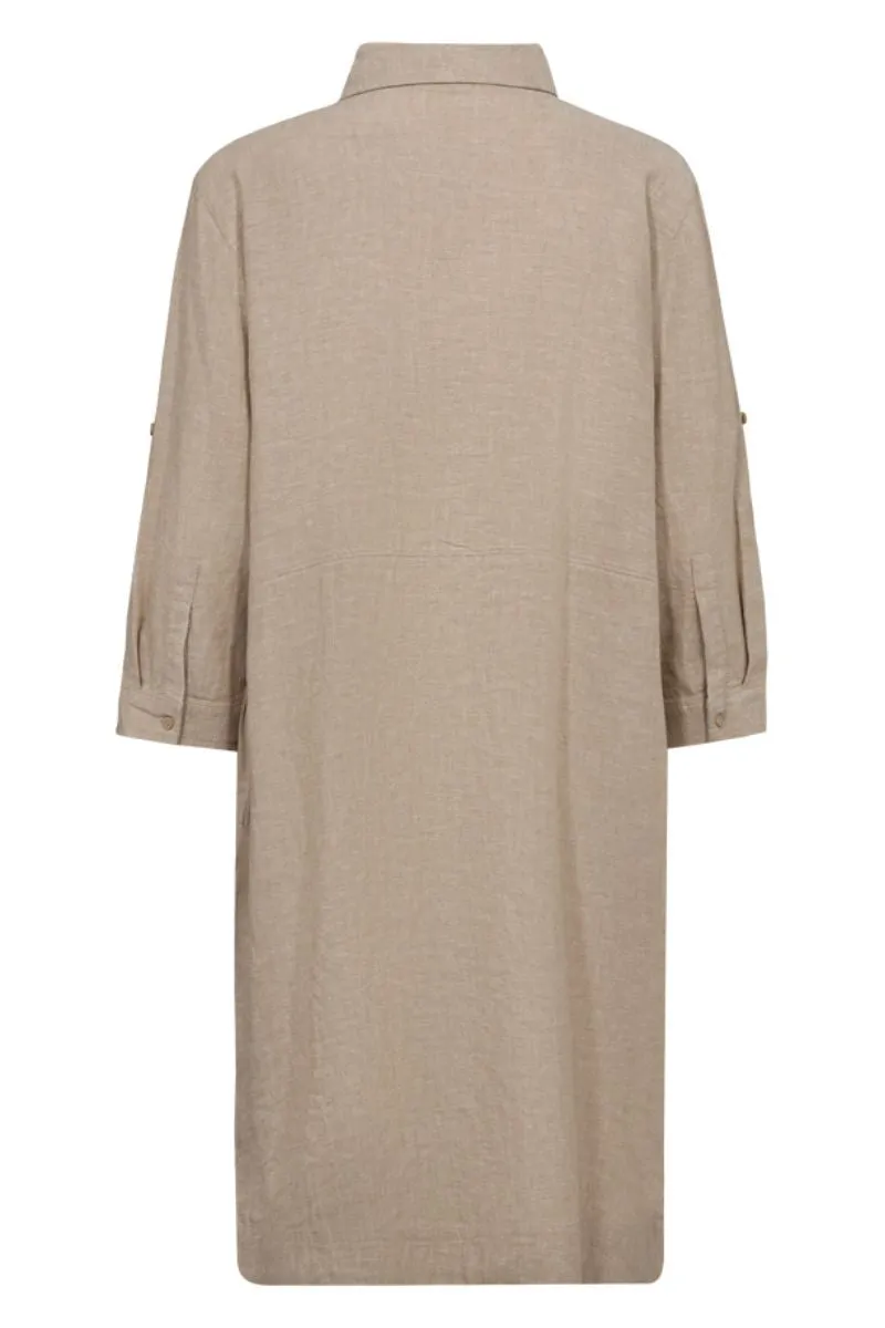 Laluna Dress | Sand Melange | Kjole fra Freequent