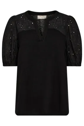 Lara Blouse | Black | Bluse fra Freequent