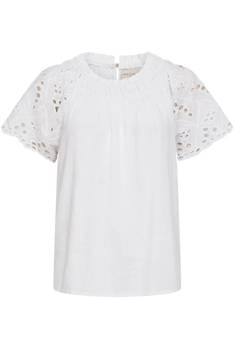 Lara Blouse | Brilliant white | Bluse fra Freequent