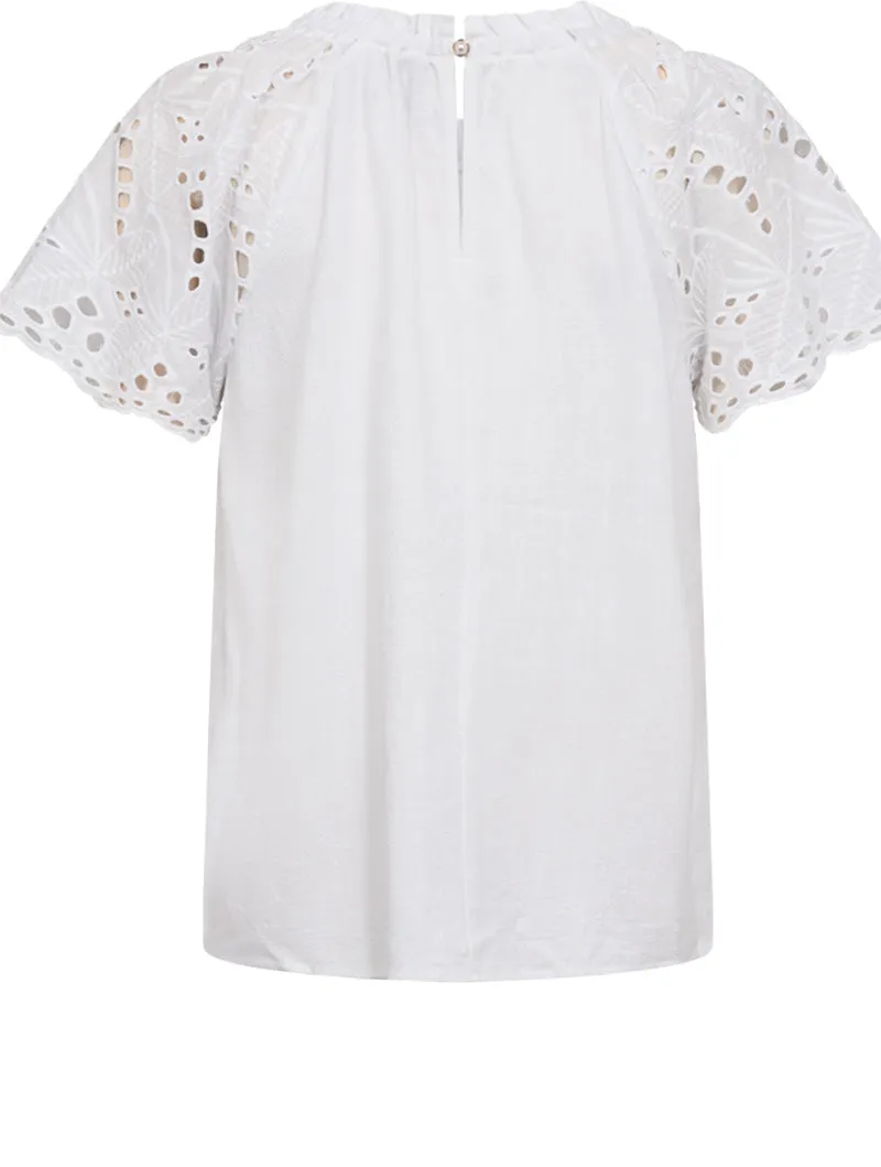 Lara Blouse | Brilliant white | Bluse fra Freequent