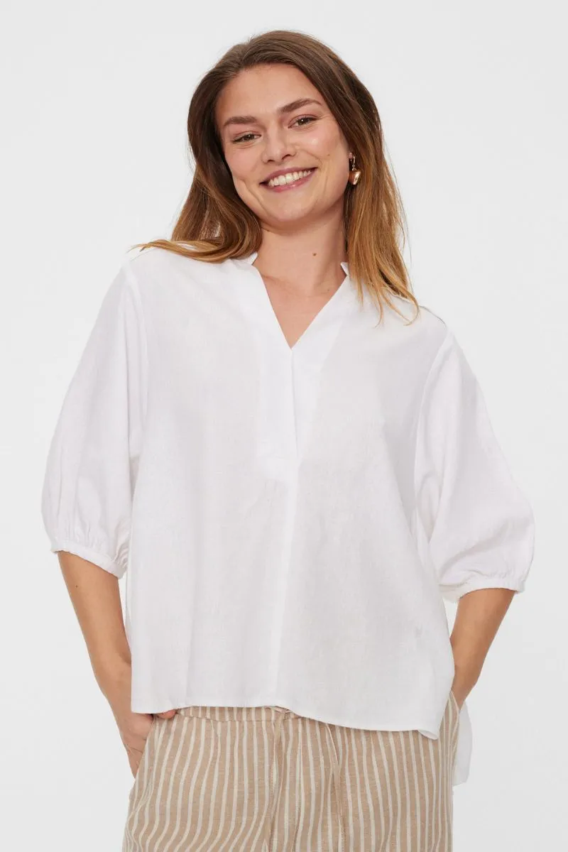 Lava Blouse | Brilliant White | Bluse fra Freequent