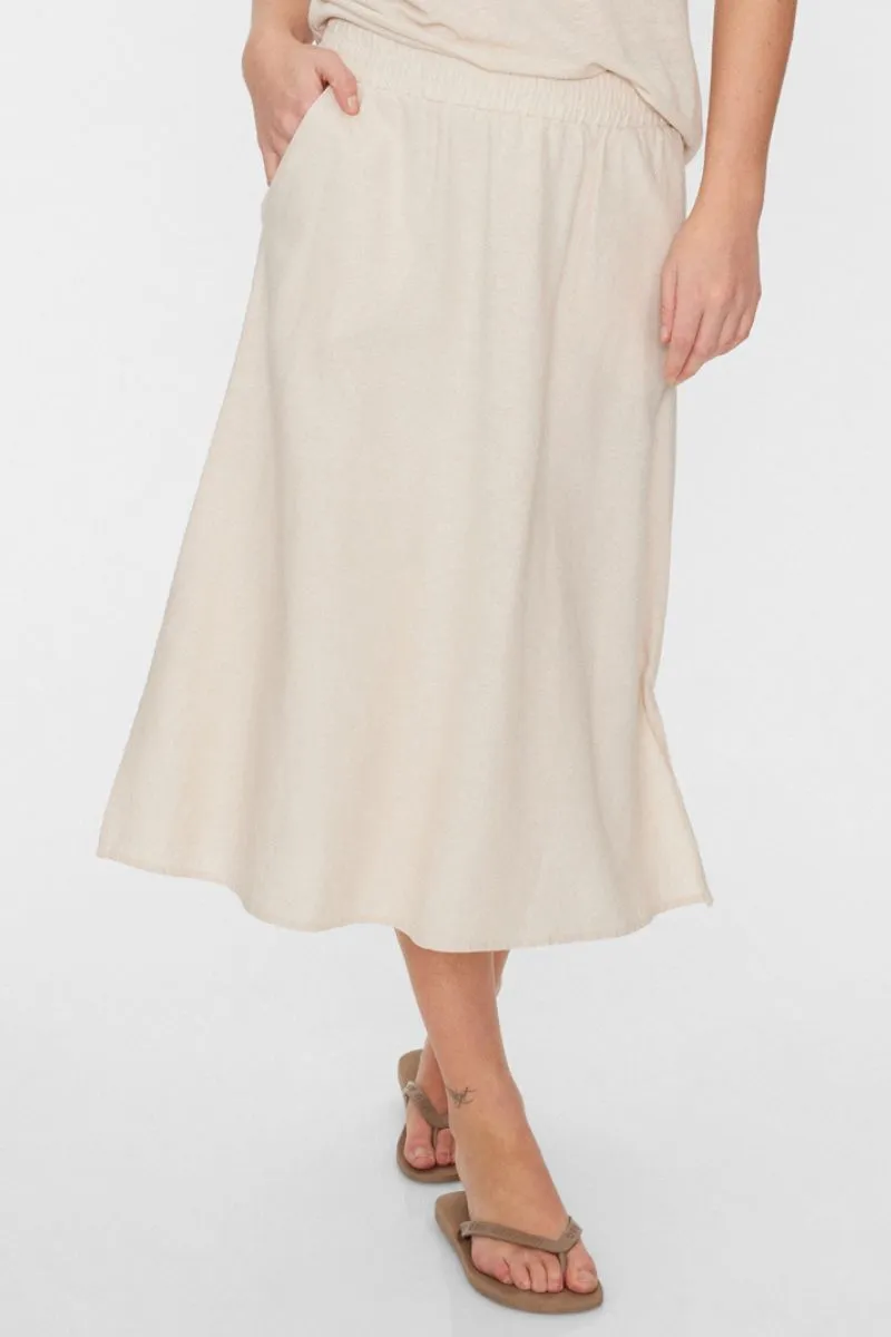 Lava Skirt 203840 | Sand Melange | Nederdel fra Freequent