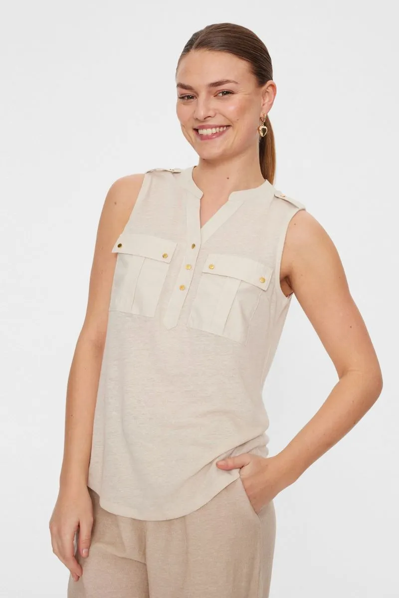 Lavina Top | Moonbeam | Tanktop fra Freequent